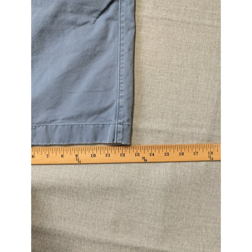 J.Crew Chino Shorts Mens 35 Blue 100% Cotton Classic Fit‎ Flat Front 67140